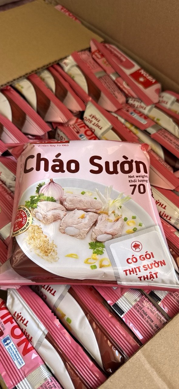 Cháo sườn Vifon gói 70g (có gói sườn thật)